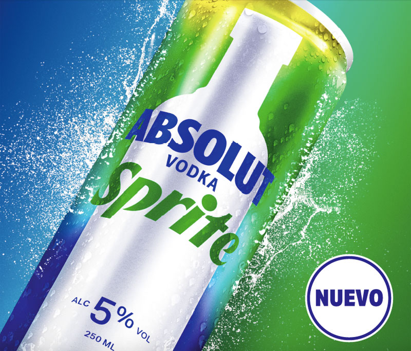 Llega el nuevo Absolut Vodka & Sprite listo para beber