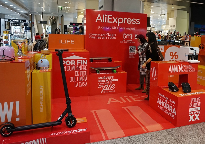 AliExpress y El Corte Inglés abren una tienda "pop up" en Madrid