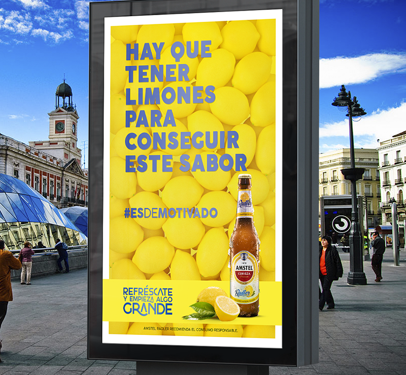 Amstel Radler saca a la calle su campaña #EsdeMotivado