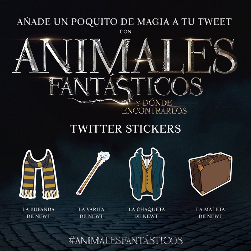 Customiza tus fotos con las #Stickers de #AnimalesFantásticos