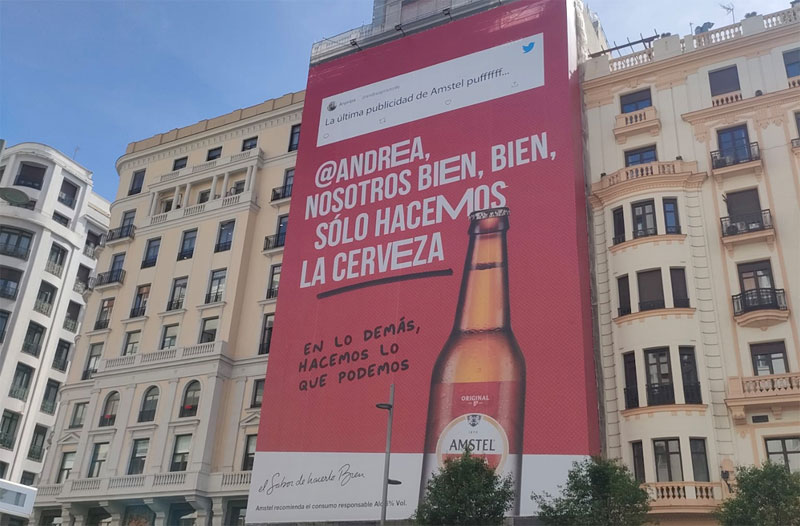 Amstel presume de hacer bien la cerveza, nada más