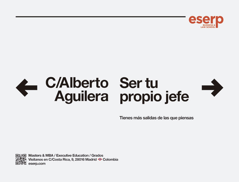 Eserp Business & Law School lanza mensajes en el Metro de Madrid