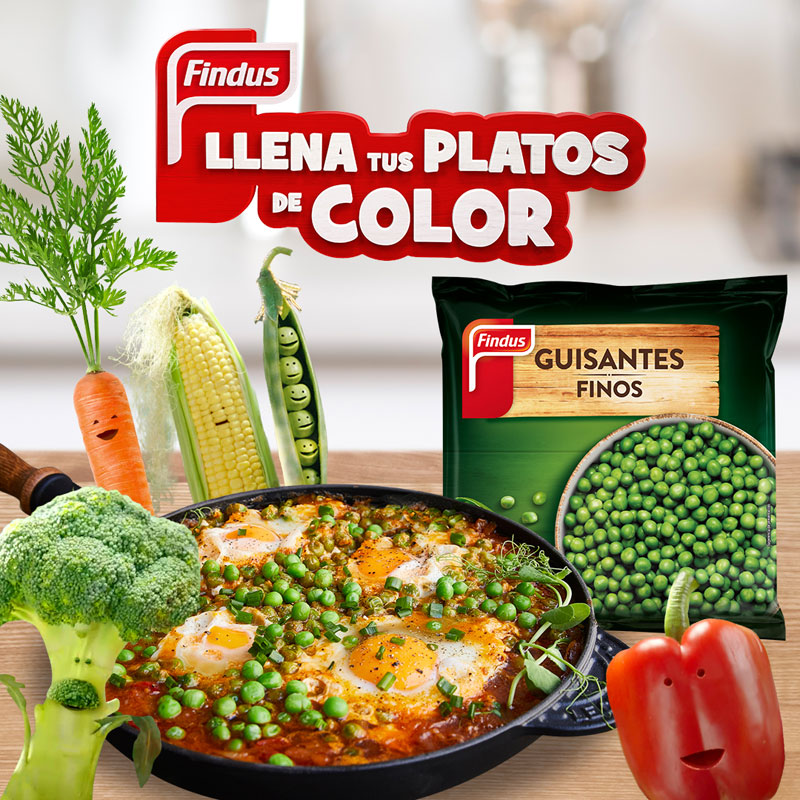 Vuelve la campaña de Findus "Llena tus platos de color"