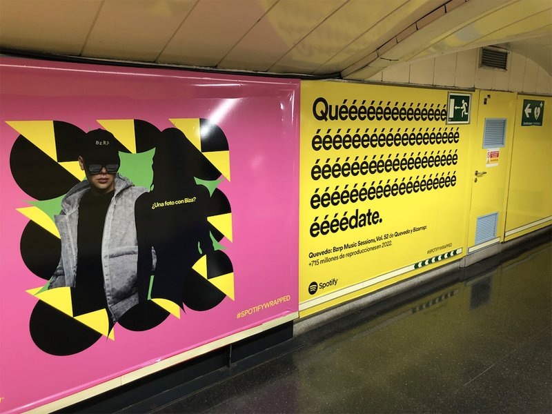 La campaña "Wrapped" de Spotify toma una estación de metro