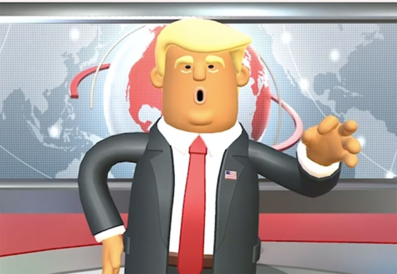 Videojuego móvil para calentar el combate Trump-Biden