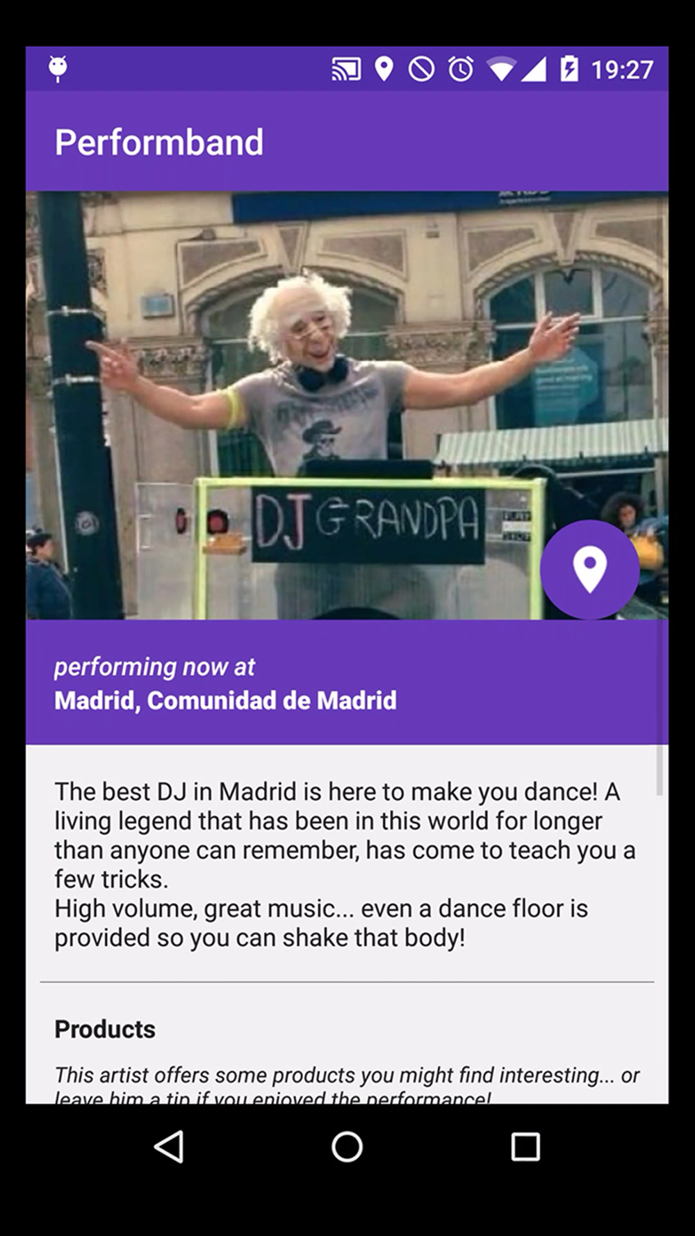 App para artistas callejeros