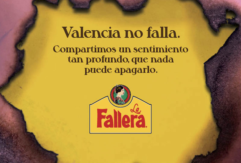 Arroz La Fallera "quema" las marquesinas valencianas