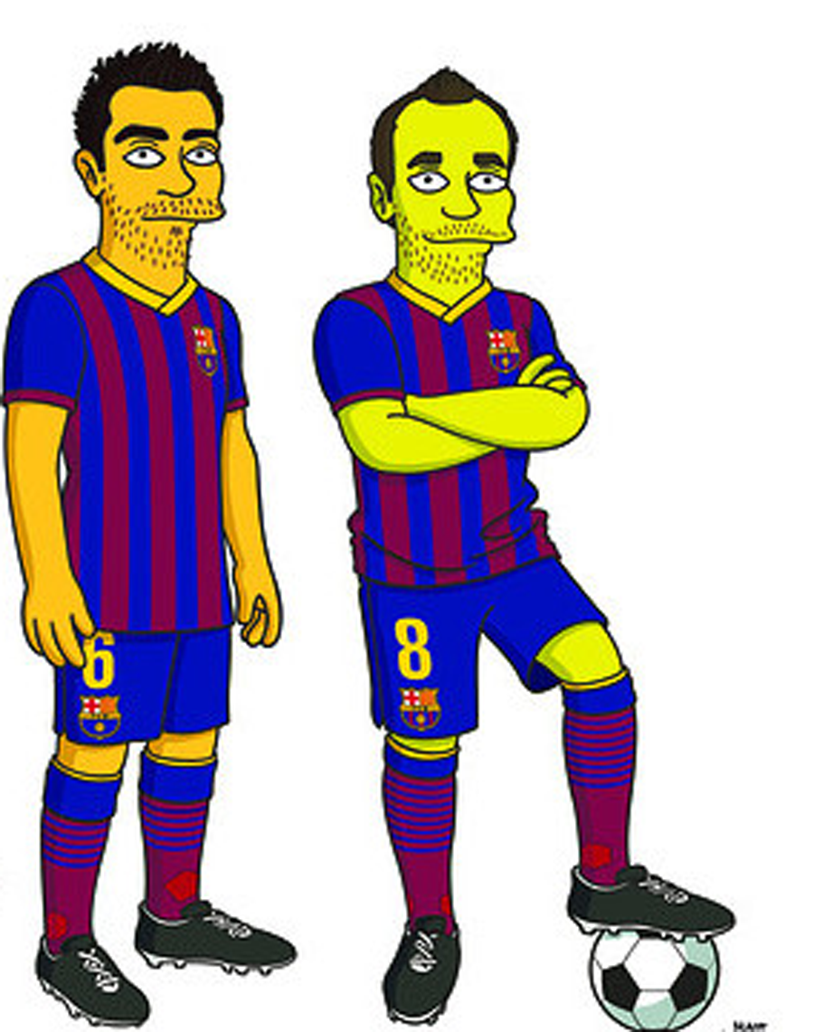 El Barça se viste de amarillo "Simpson"