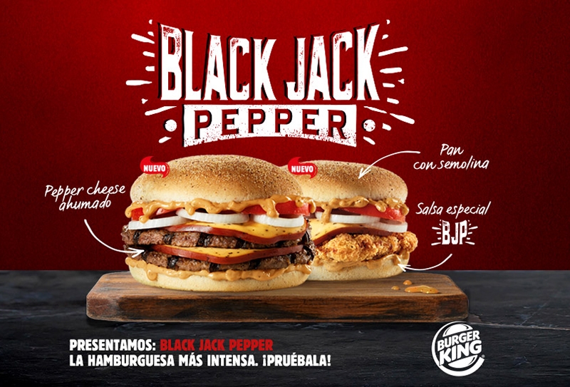 Burger King presenta su nueva hamburguesa Black Jack Pepper