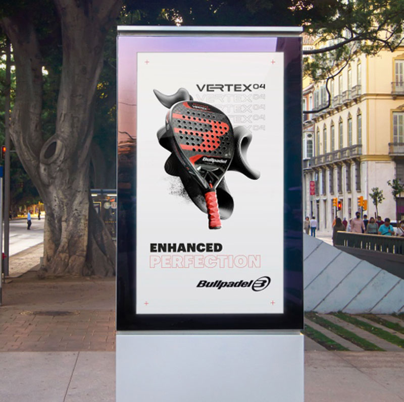 La pala más potente de BullPadel adorna las calles de Madrid