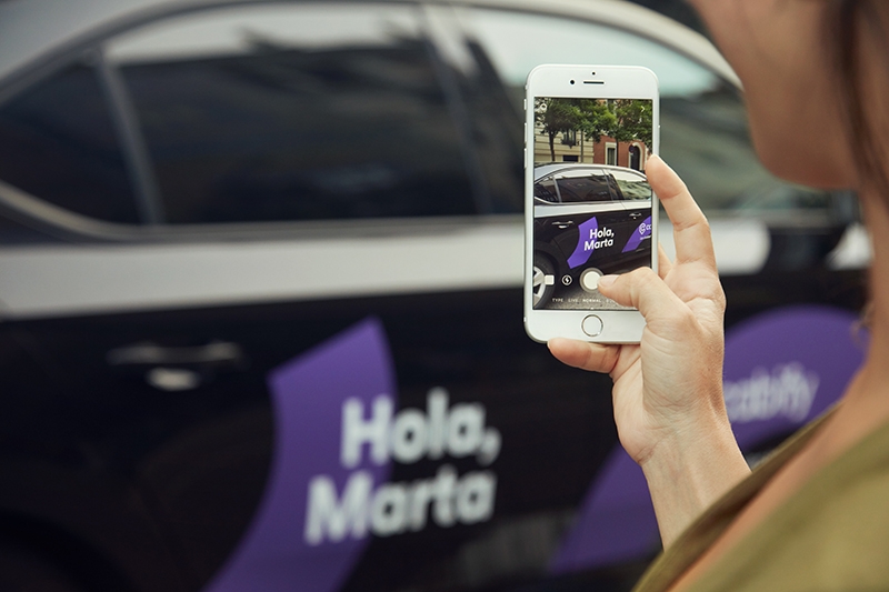 Saludos personalizados de Cabify a todos los madrileños