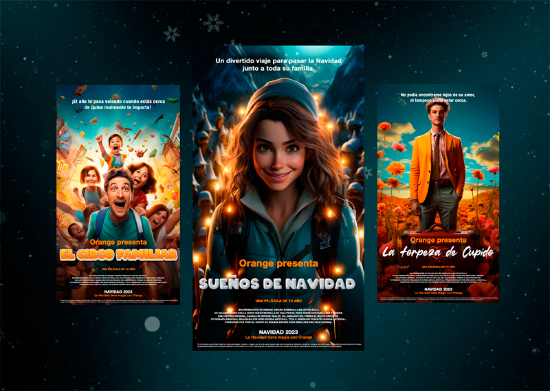 Felicita las fiestas con un cartel de cine personalizado
