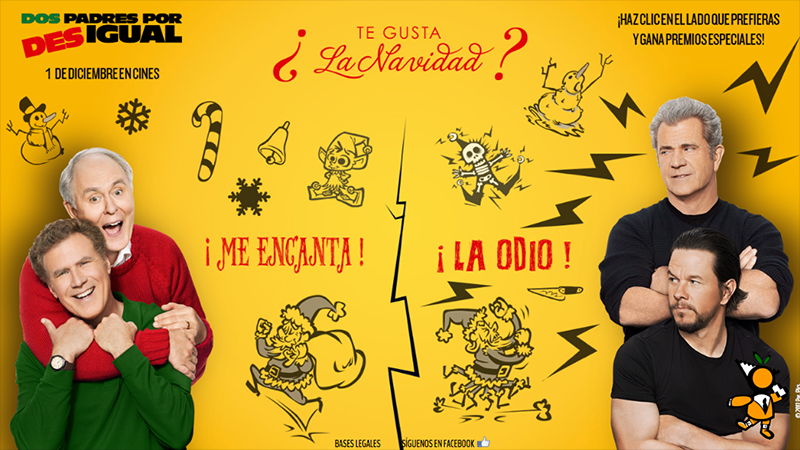 Dos postales por desigual para celebrar la Navidad