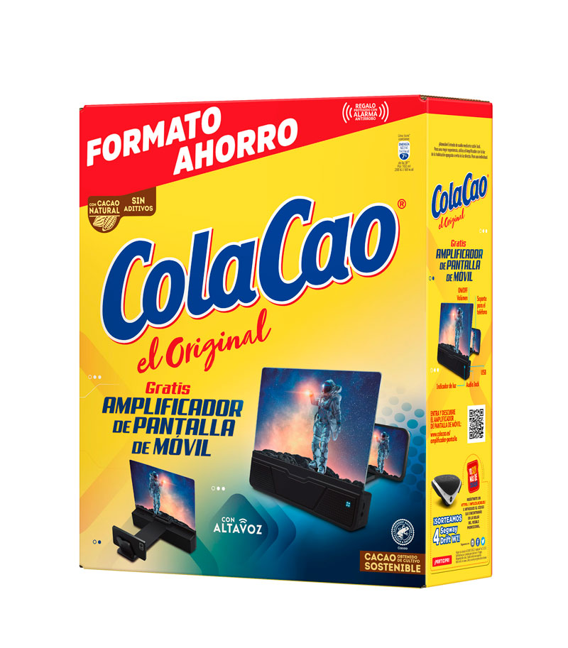 ColaCao familiar regala amplificadores de pantalla de móvil