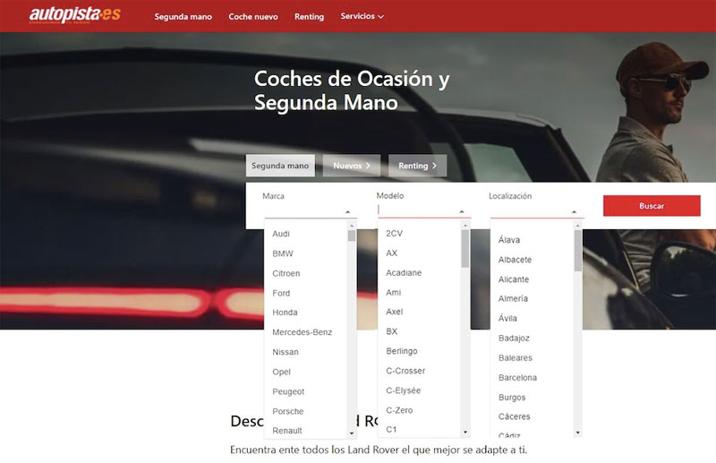 Nuevo portal de compraventa de coches en autopista.es