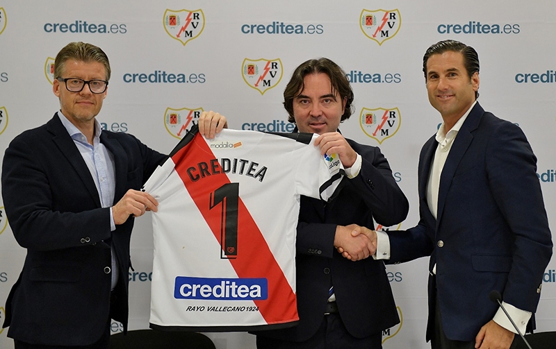 Creditea será el patrocinador oficial del Rayo Vallecano