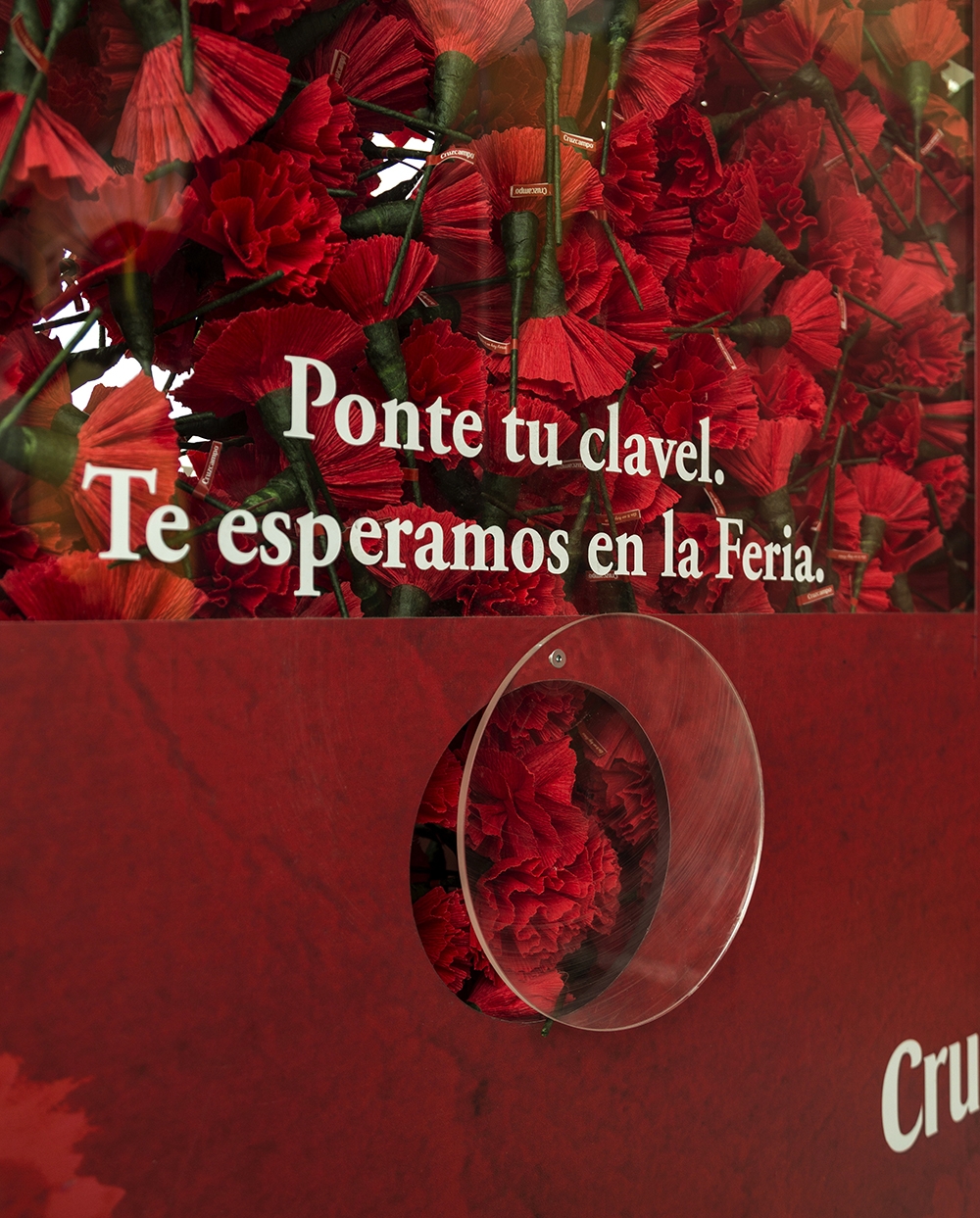 Máquinas Cruzcampo expendedoras de claveles