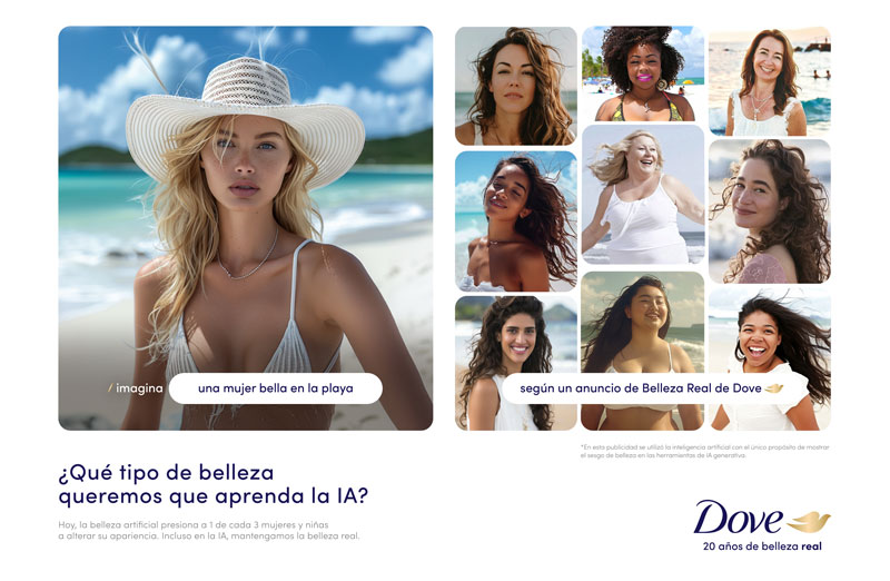 Dove veta el uso de la IA en todas sus campañas