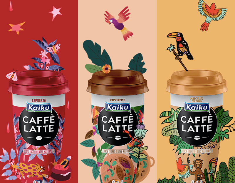 Edición de Kaiku Caffè Latte diseñada por jóvenes talentos