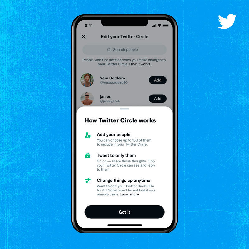 Ya está disponible el Círculo de Twitter para todo el mundo