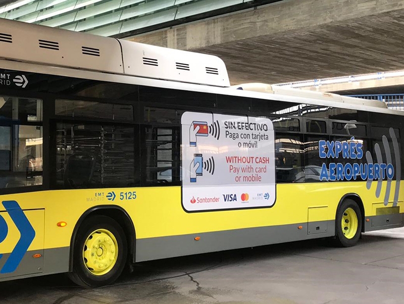 El pago con Visa llega a los autobuses públicos de Madrid