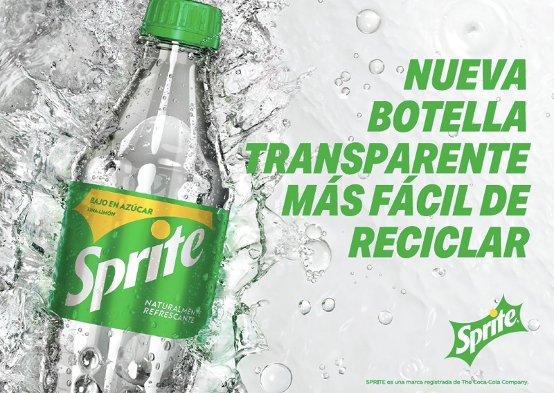 Los envases PET de Sprite serán transparentes