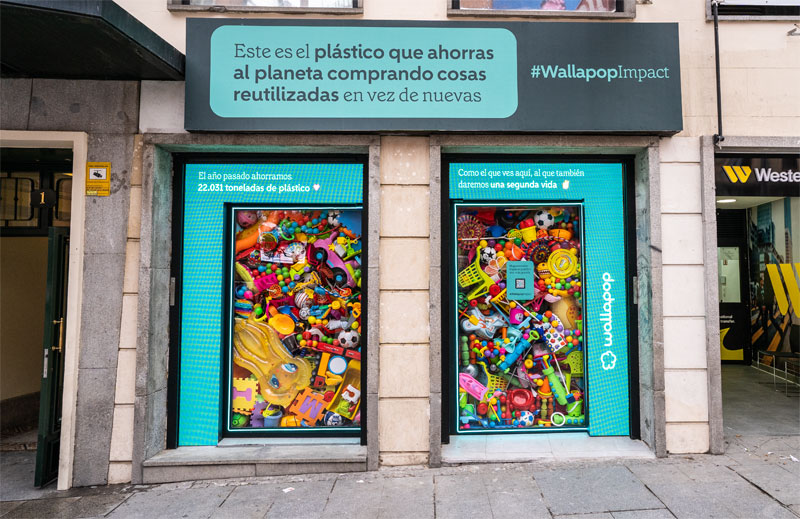 Wallapop monta un escaparate con productos reutilizados