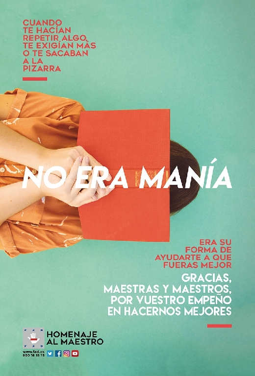 "No era manía", nueva campaña de la FAD en homenaje al maestro