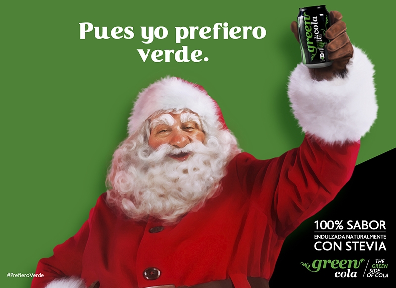 El Papá Noel de Green Cola se pasa al verde