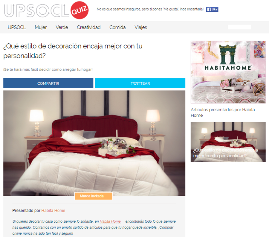 Branded Content de Habitahome en UPSOCL
