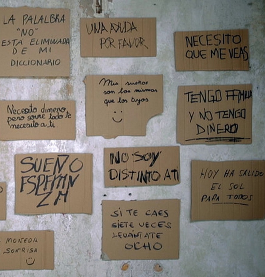 Tipografías de los "sin techo"