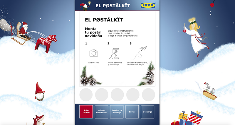 Felicita las fiestas con el "Postalkit" de IKEA y Clicknaranja
