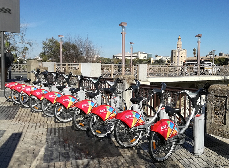 Just Eat pasea sus anuncios en las bicicletas urbanas