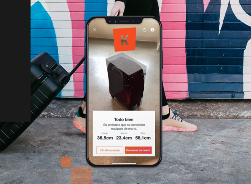 KAYAK mide tu maleta con realidad aumentada