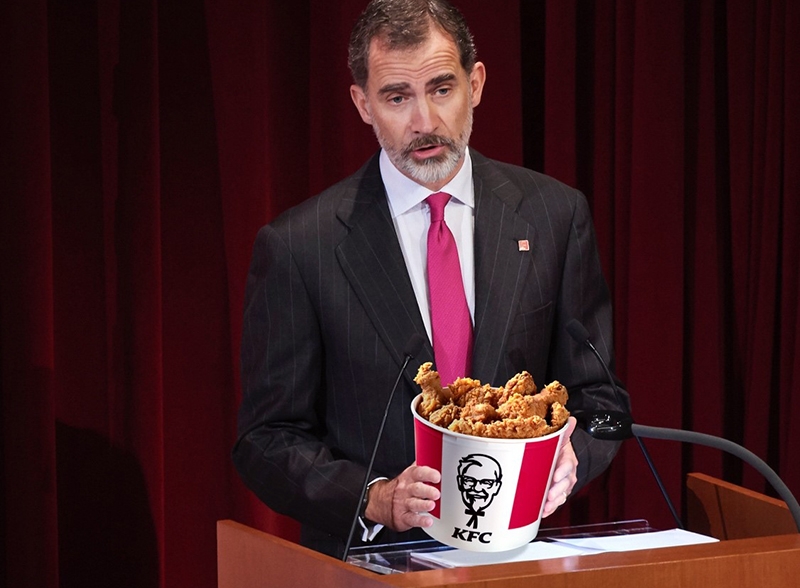 KFC regalará 11.111 euros si el Rey dice "pollo" en su discurso