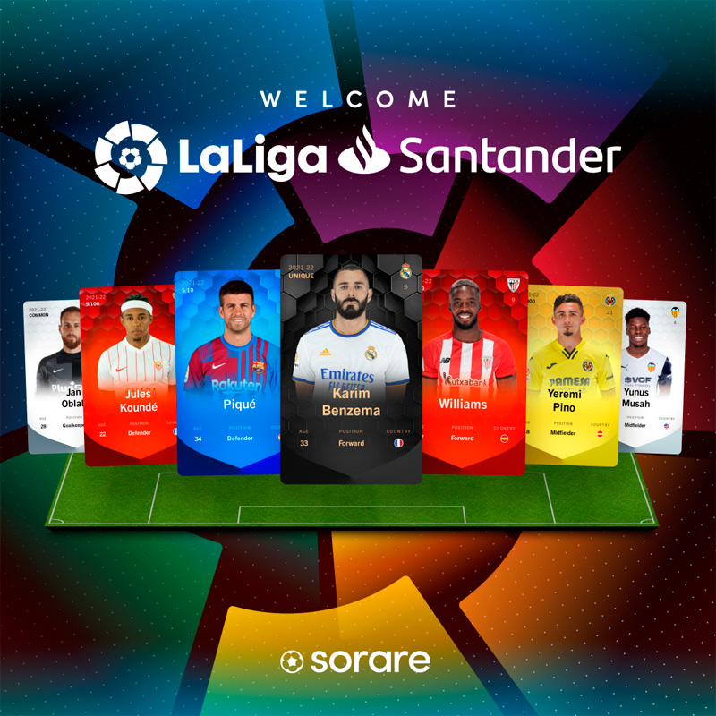 LaLiga se asocia con Sorare para lanzar NFTs de sus jugadores