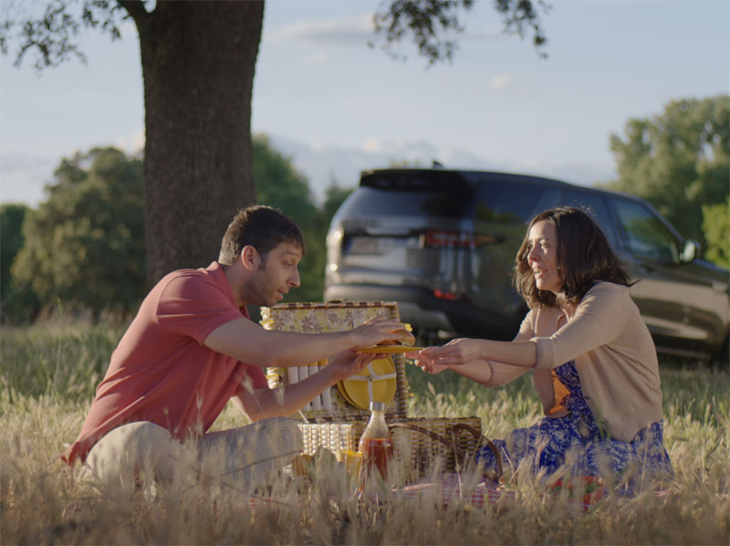 Enamorarse con cabeza de un Land Rover de ocasión