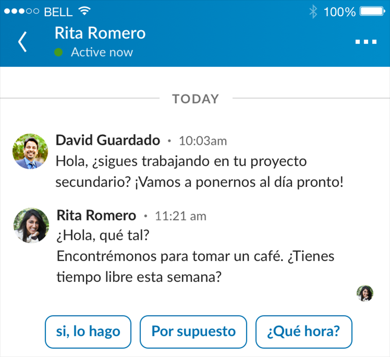 Ahorra tiempo con las respuestas inteligentes de LinkedIn