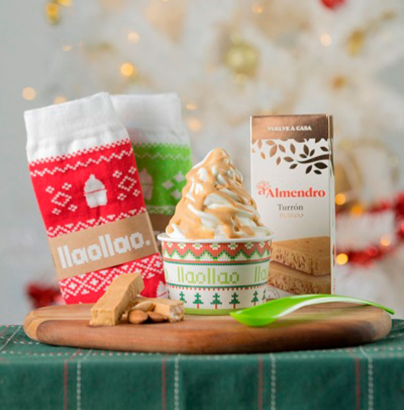 llaollao celebra la Navidad con un "topping" de turrón