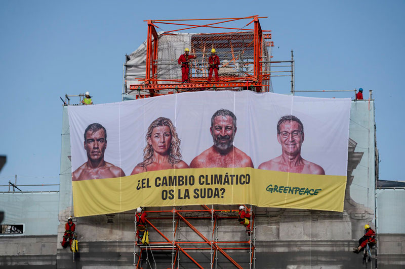 ¿Os la suda el cambio climático?, pregunta Greenpeace a los políticos