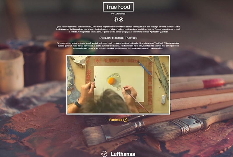 Lufthansa te reta a distinguir la comida real de la dibujada