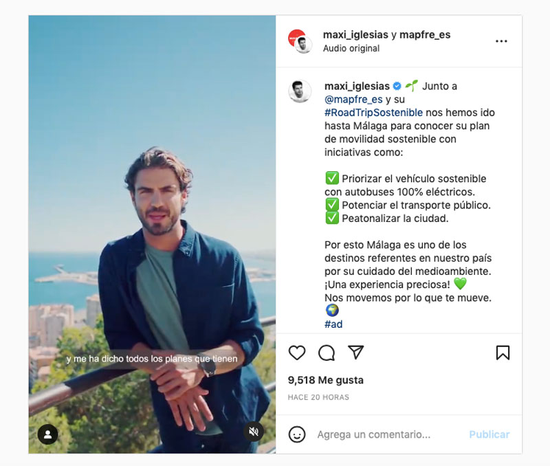 MAPFRE y Maxi Iglesias se embarcan en un viaje sostenible