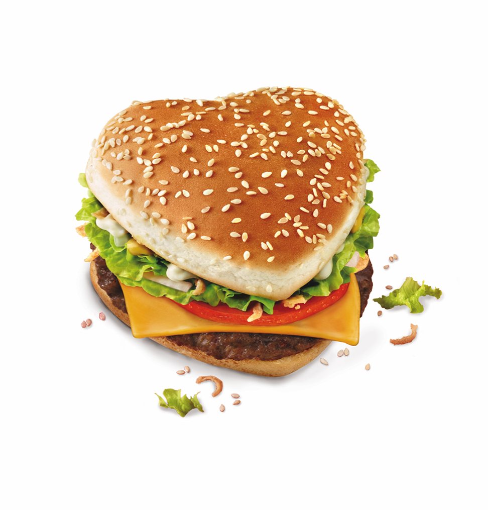 Hamburguesa con mucho corazón de McDonald´s