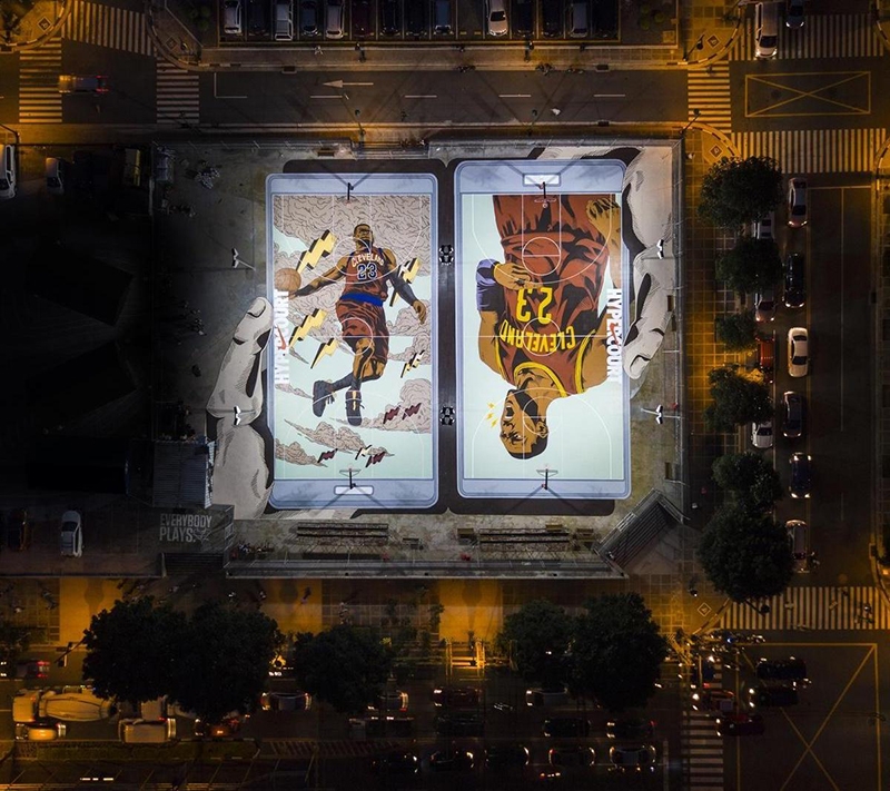 Pistas de baloncesto conectadas