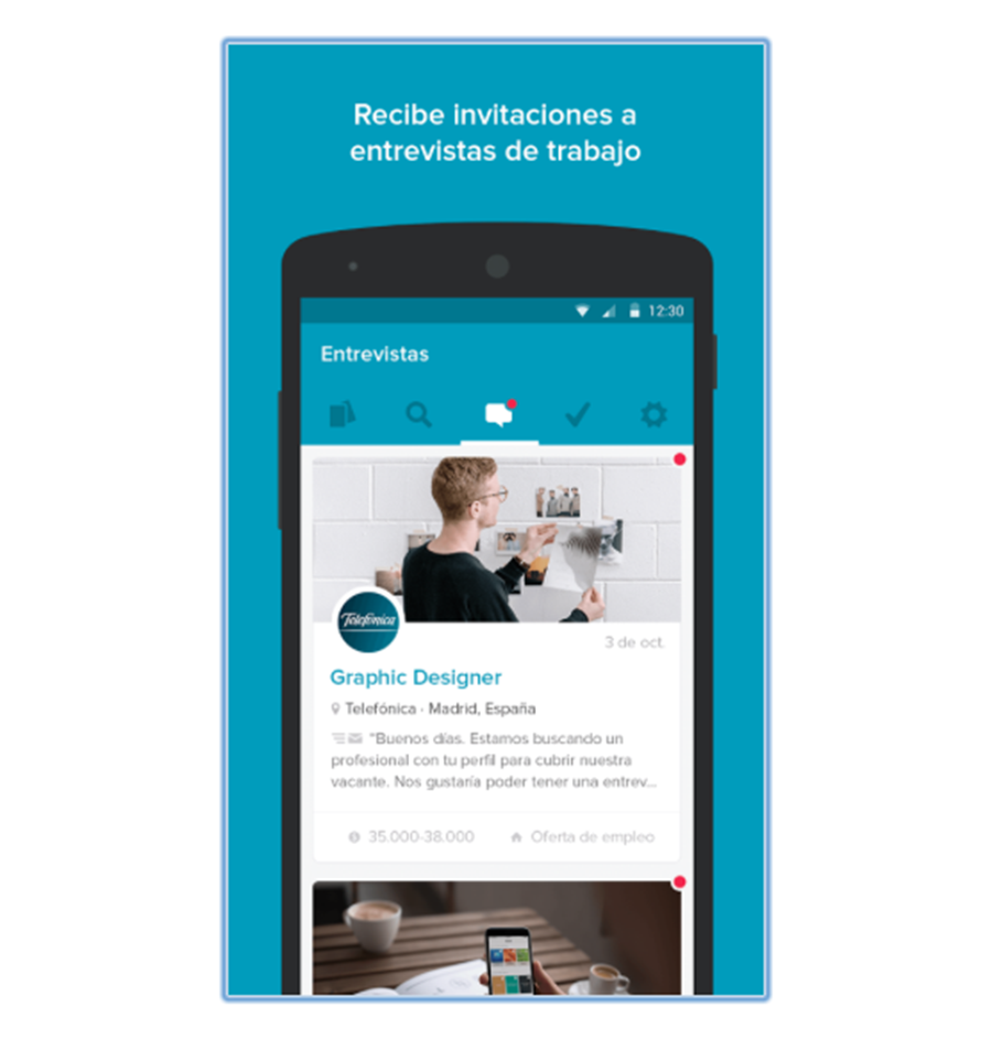 App para aceptar o descartar entrevistas