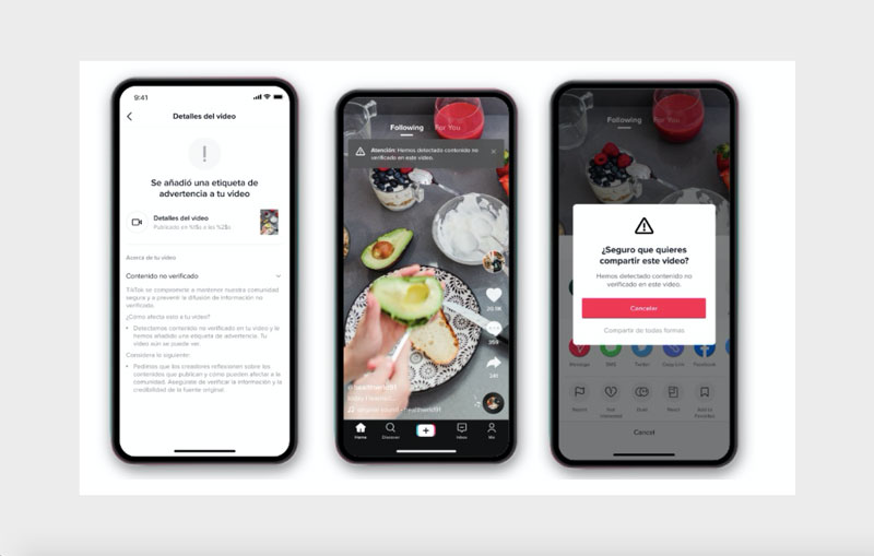 TikTok quiere reducir la difusión de contenido no verificado