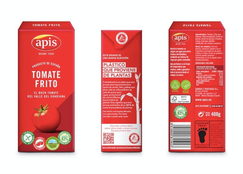 Apis estrena nuevo Tetra Brik "plant based"