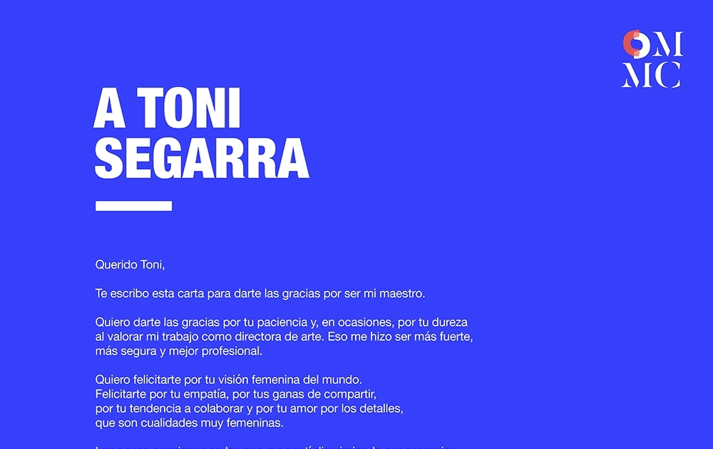 Carta de una creativa... agradecida