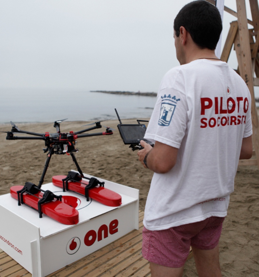 Drones socorristas de Vodafone