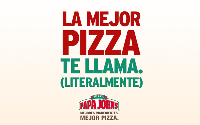 Papa John´s lleva la gente a la pizza y no al revés